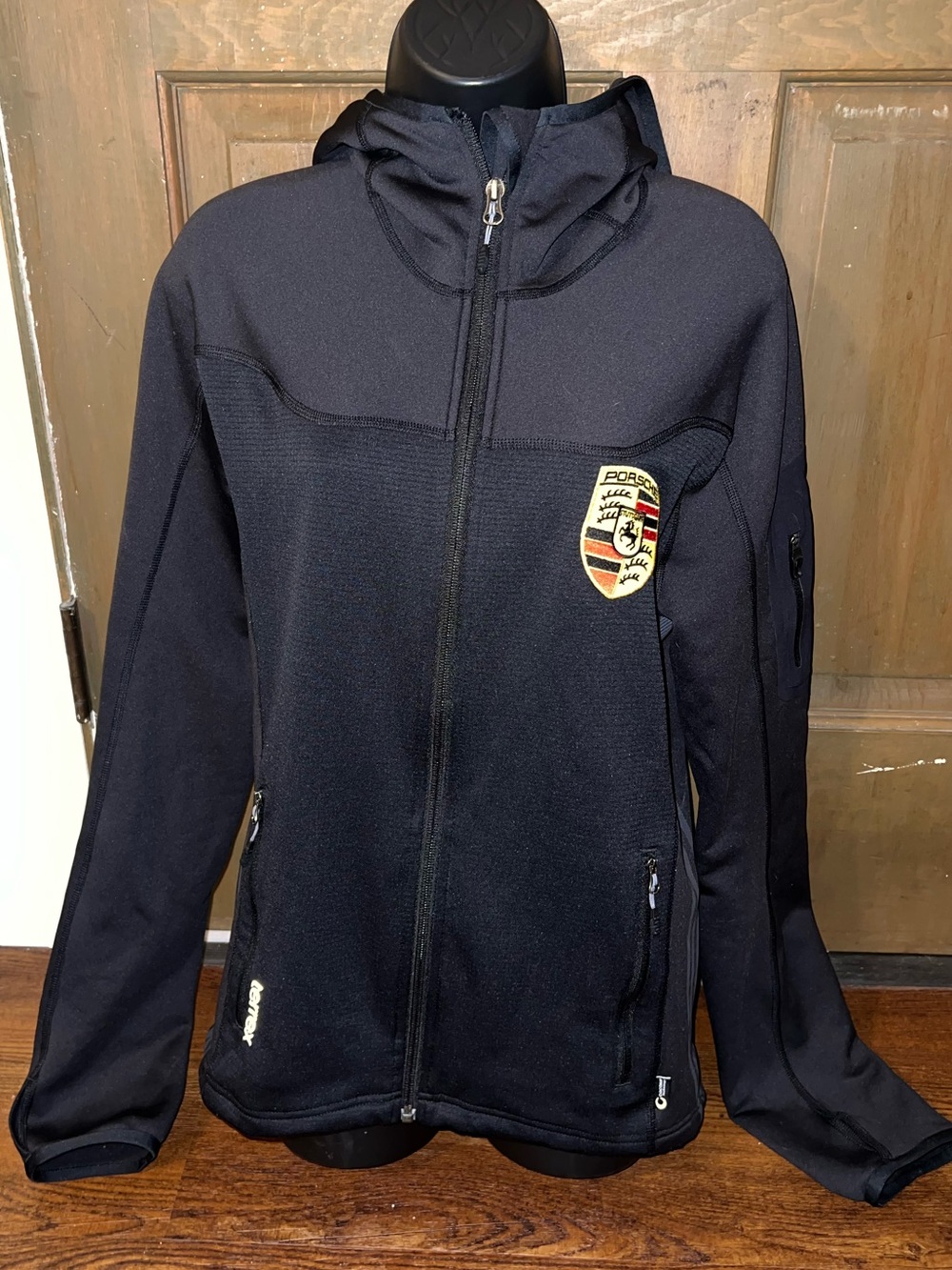 Adidas Porsche Jacket Terrex Black Performance Sport Softshell Zip Up Size M